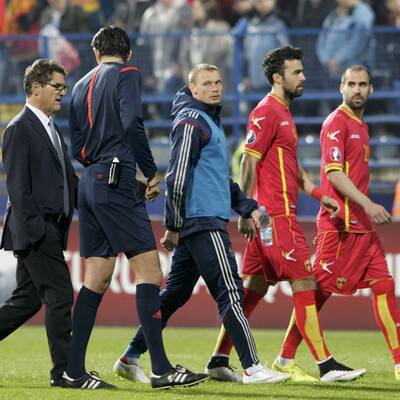 Die Bilder zum Skandalspiel in Montenegro