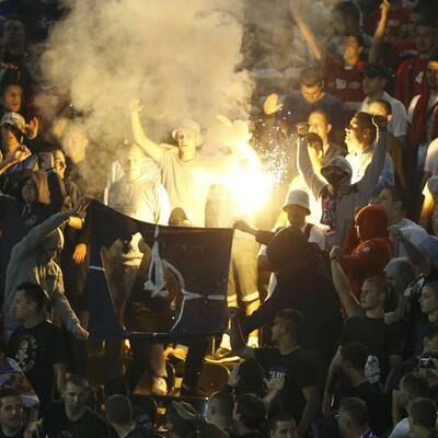 Schlägerei bei Serbien-Albanien