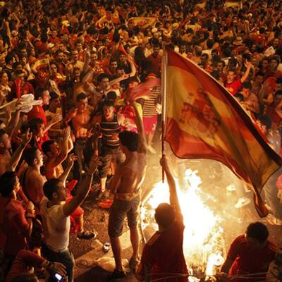 So jubeln Spanier über WM