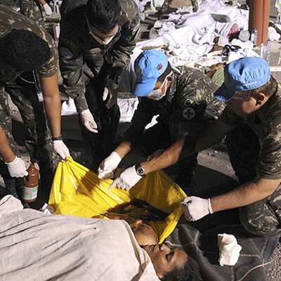 Hilfskräfte in Haiti