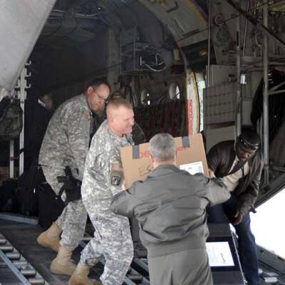 Hilfskräfte in Haiti