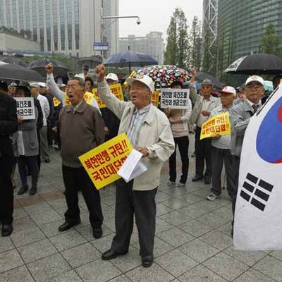 Südkorea protestiert gegen Nordkorea