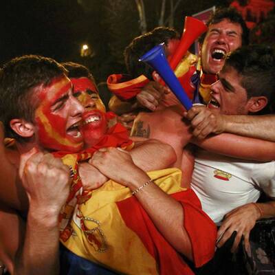 So jubeln Spanier über WM