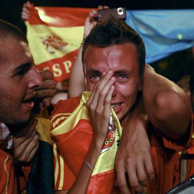 So jubeln Spanier über WM