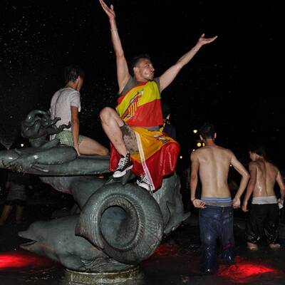 So jubeln Spanier über WM