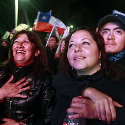 Chile-Kumpel: Ihre Familien fieber mit