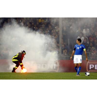 Italien-Serbien abgebrochen