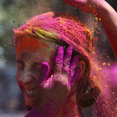 Buntes Treiben in Indien