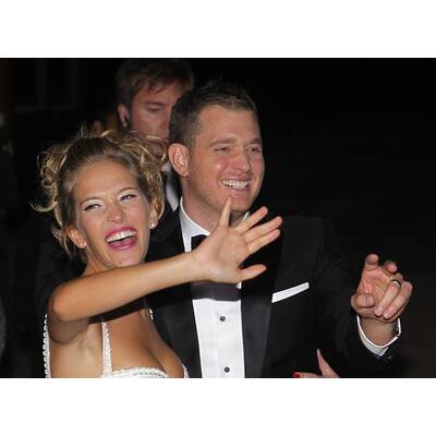 Frisch verheiratet: Michael Buble strahlt nch Trauung