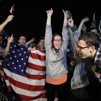 Euphorie auf den Straßen der USA