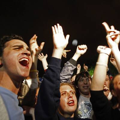 Euphorie auf den Straßen der USA