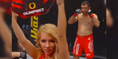 MMA-K&auml;mpfer tritt Ring-Girl, dann folgt Massen-Schl&auml;gerei