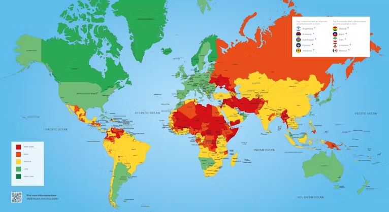 Risk-Map: Das sind die gefährlichsten Reiseländer der Welt