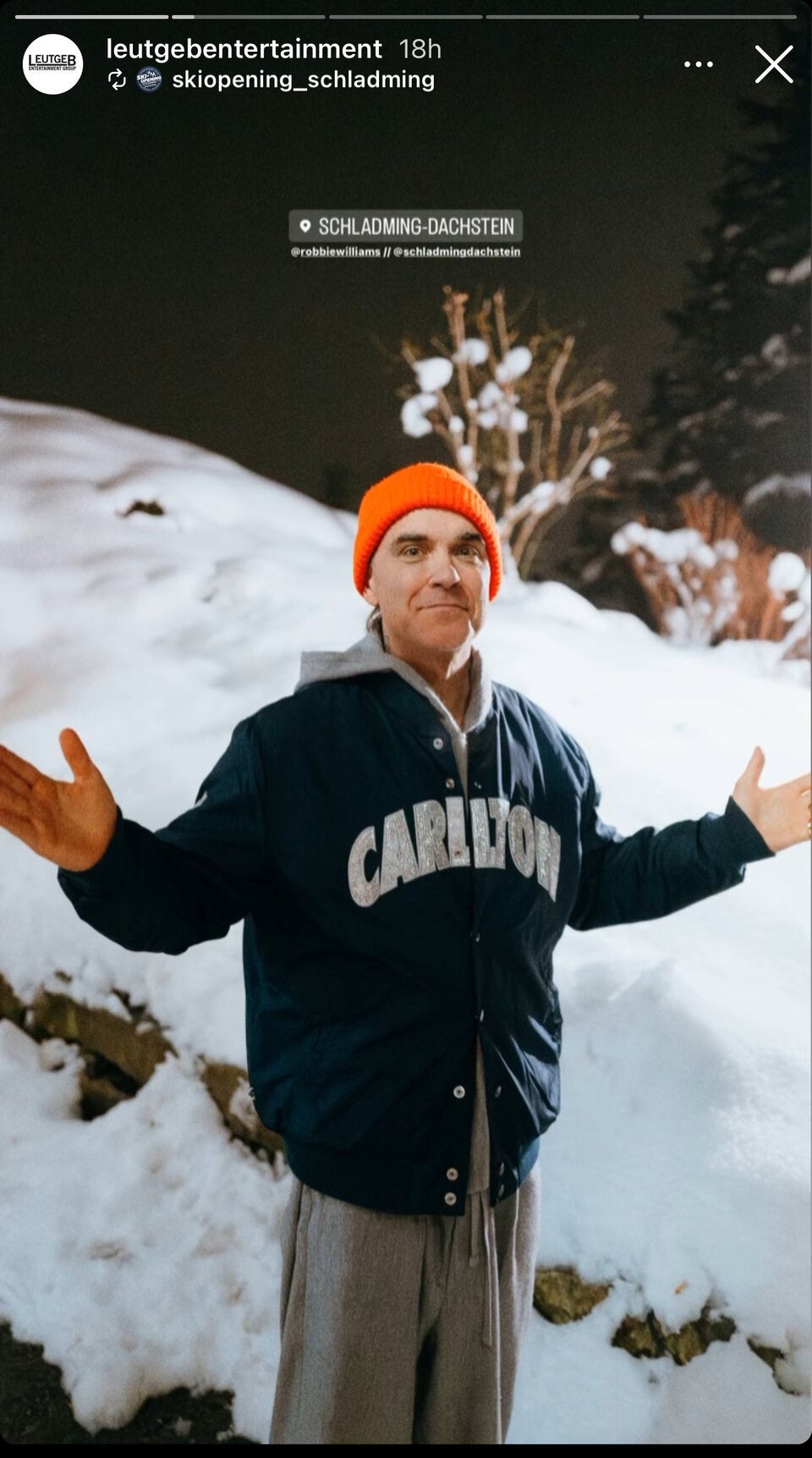 Robbie Williams ist in Schladming angekommen