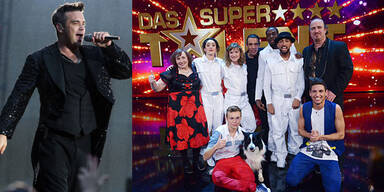 Robbie Williams und Supertalent-Finalisten