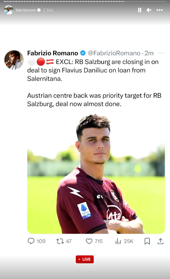 Bullen stehen unmittelbar vor Daniliuc-Verpflichtung