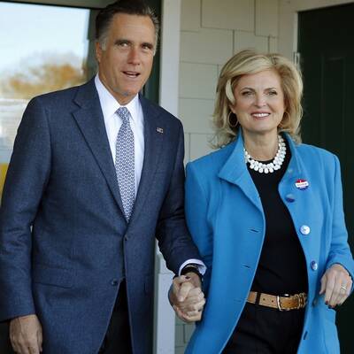 Hier gibt Romney seine Stimme ab