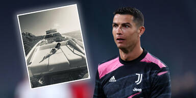 Cristiano Ronaldo mit einem Instagram-Post seiner Freundin Georgina Rodriguez