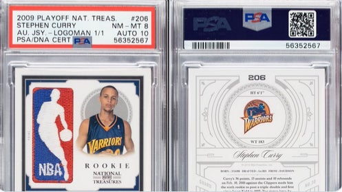 Rookie-Sammlerkarte von NBA-Star Stephen Curry