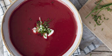 Rote R&uuml;ben Cremesuppe
