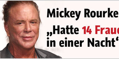 Rourke: Hatte 14 Frauen in einer Nacht