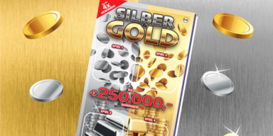 Rubbellos Silber und Gold