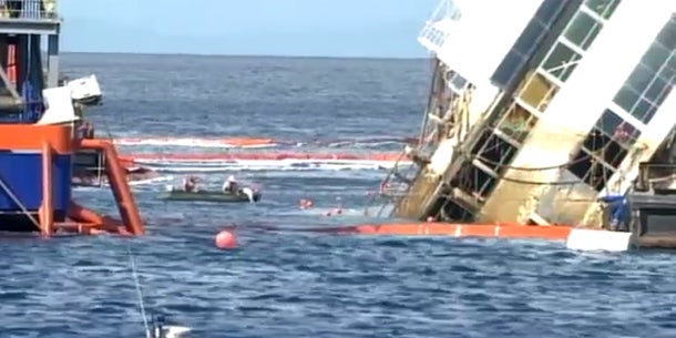 Costa Concordia wird geborgen