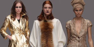 Russen zeigen Pelz, Gold und Brust