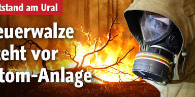 Feuerwalze steht vor Atomanlage