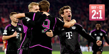 2:1 - Kane-Doppelpack schie&szlig;t Bayern ins Achtelfinale