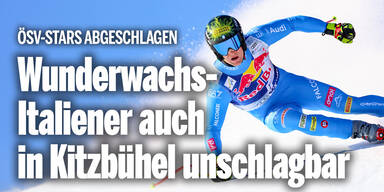 Wunderwachs-Italiener auch in Kitzbühel unschlagbar, ÖSV-Stars abgeschlagen