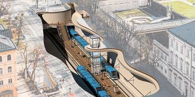 S-Link-Station Mirabellplatz in Salzburg