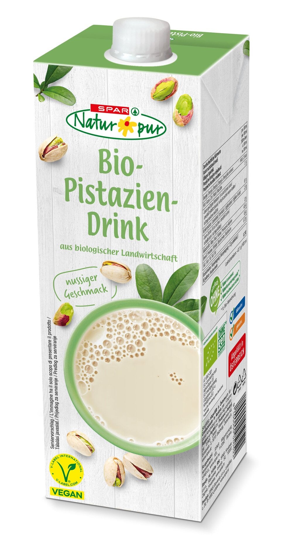 Neuer veganer Spar Natur*pur It-Drink schmeckt nach Pistazien