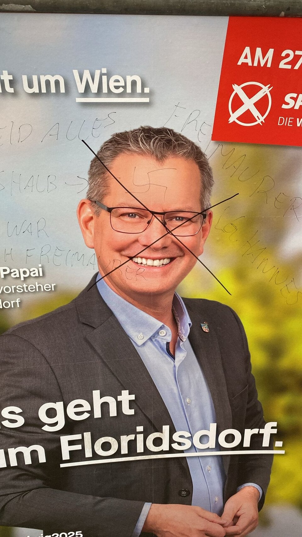 Hakenkreuze und Hitler-Bärte: Vandalismus-Eskalation vor Wien-Wahl