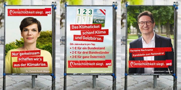 SPÖ Wahlplakate 2019 Rendi