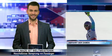 SKI WM 2015: Tina Maze gewinnt Abfahrt & Reichelt-Feier