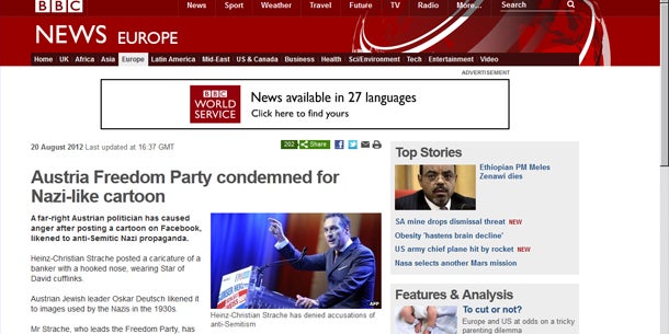 Staatsanwaltschaft prüft Strache-Kartoon