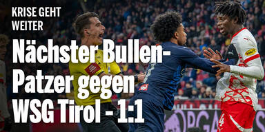 Nächster Bullen-Patzer gegen WSG Tirol - 1:1