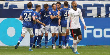 Schalke-Jubel gegen Eintracht Frankfurt