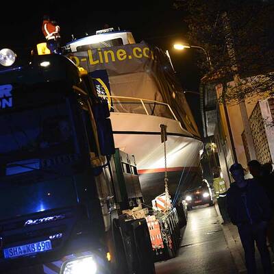 Alle Bilder vom Schiffstransport durch OÖ