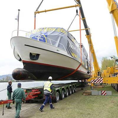 Alle Bilder vom Schiffstransport durch OÖ