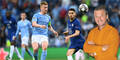 Kevin de Bruyne (Manchster City) und Jorginho (Chelsea) mit Schinkels-Freisteller