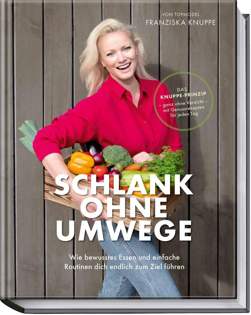 Im Kochbuch „Schlank ohne Umwege“ zeigen Franziska Knuppe und Stefanie Hiekmann, wie man – ohne Verzicht auf gutes Essen – schlank bleibt. Das Model stellt alltags- und familientaugliche Rezepte auf Gemüsebasis vor. Alle ihre Gerichte sind Futter für die Seele mit einem gesünderen Twist.

	Becker Joest Volk Verlag um 31,50 Euro 