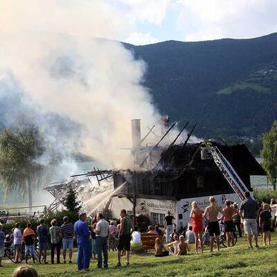 Hier brennt die Stiftsschmiede in Ossiach ab