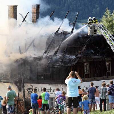 Hier brennt die Stiftsschmiede in Ossiach ab
