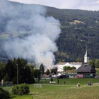 Hier brennt die Stiftsschmiede in Ossiach ab