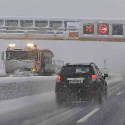 Wintereinbruch in Österreich 