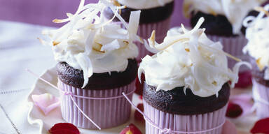 Schoko-Cupcakes mit Kokosraspeln