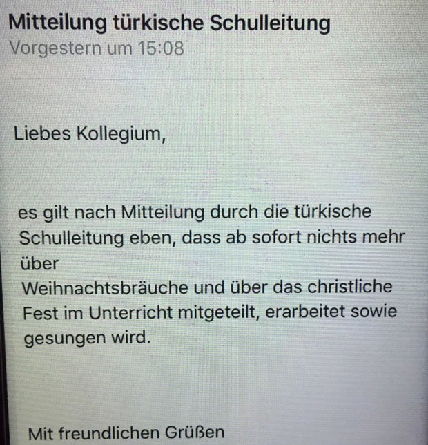 Erdogan verbietet Weihnachten: Schule dementiert