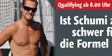 Verdacht: Schumi zu schwer für Formel 1